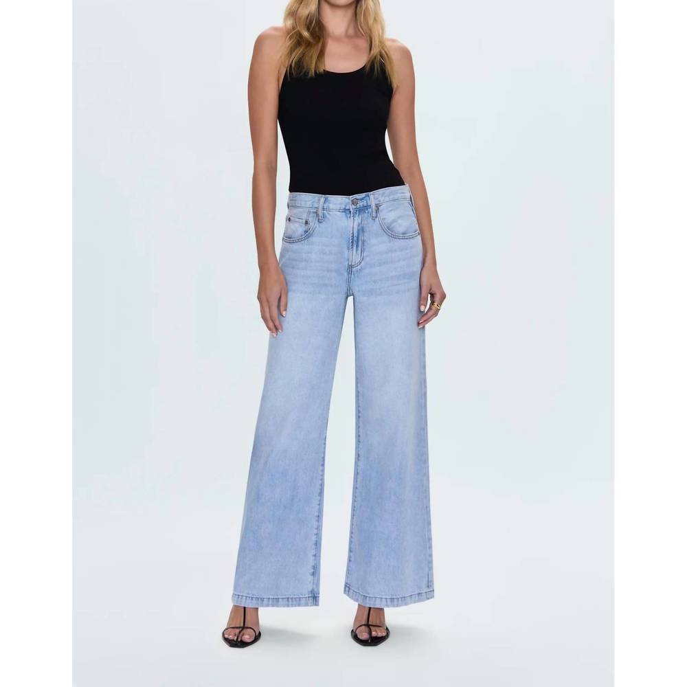 Pistola Light Blue Flare & Wide Leg Jeans